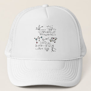 Physics Math Formula Teacher Student Molecules Trucker Hat
