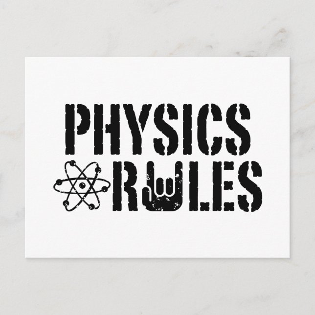 Physics Rules Postcard (Front)