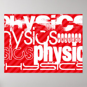 Physics; Scarlet Red Stripes Poster
