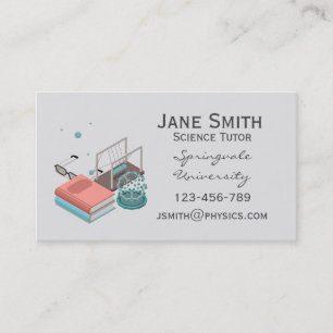 Physics science tutor business card