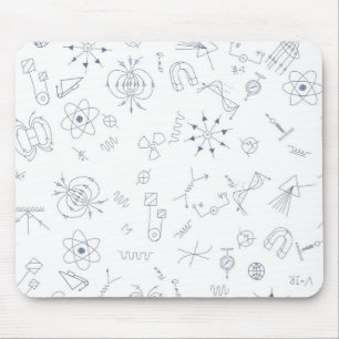 Physics scientific symbols pattern mouse mat