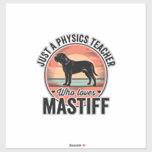 Physics Teacher Loves Mastiff Vintage Dog Shirt_1