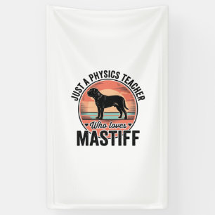 Physics Teacher Loves Mastiff Vintage Dog Shirt_1 Banner