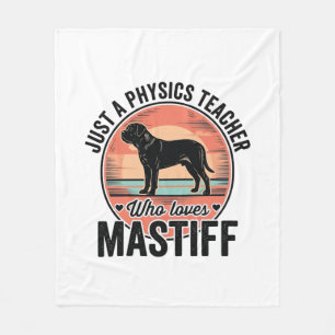 Physics Teacher Loves Mastiff Vintage Dog Shirt_1 Fleece Blanket