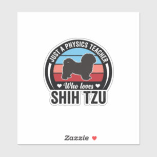Physics Teacher Shih Tzu Vintage Dog Shirt Design_