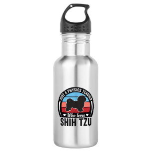 Physics Teacher Shih Tzu Vintage Dog Shirt Design_ 532 Ml Water Bottle