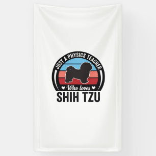 Physics Teacher Shih Tzu Vintage Dog Shirt Design_ Banner