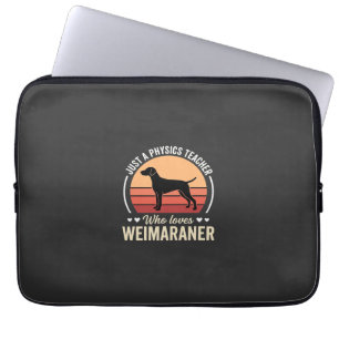Physics Teacher Weimaraner Dog Lover Laptop Sleeve