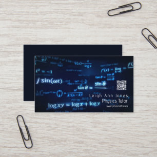 physics tutor business card