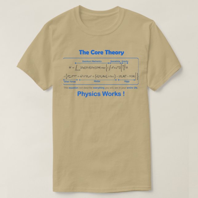 Physics works The core theory equation  T-Shirt (Design Front)
