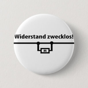Physik Widerstand zwecklos icon 6 Cm Round Badge