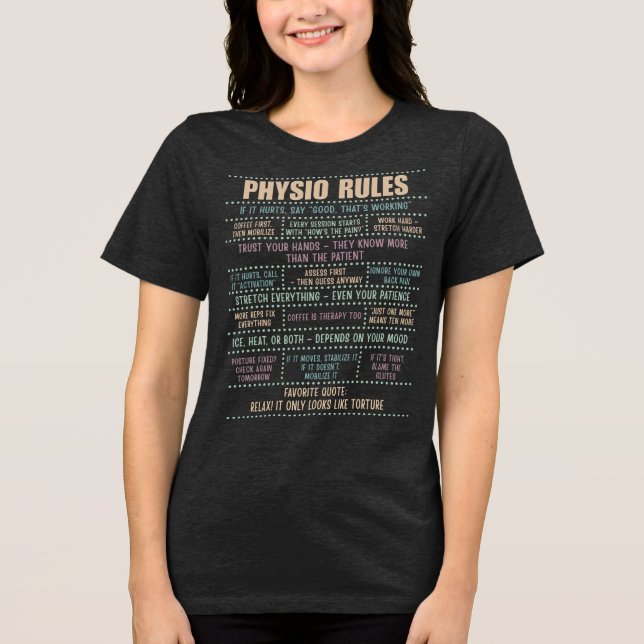 Physio Rules Funny Tri-Blend Shirt (Front)