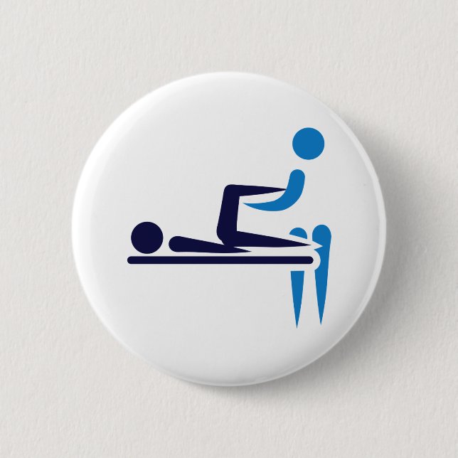 Physiotherapist 6 Cm Round Badge (Front)