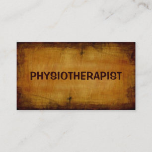 Physiotherapist Antique Business Card
