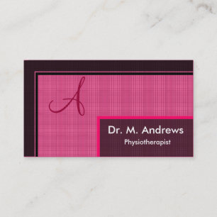 Physiotherapist Business Card - Monogram