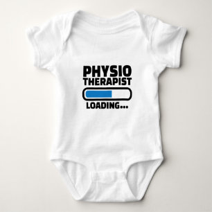 Physiotherapist loading baby bodysuit