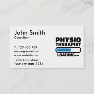 Physiotherapist loading business card