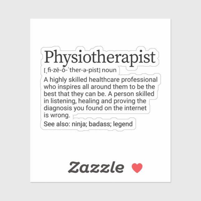 Physiotherapist Physical Therapist Therapy PT Gift (Sheet)
