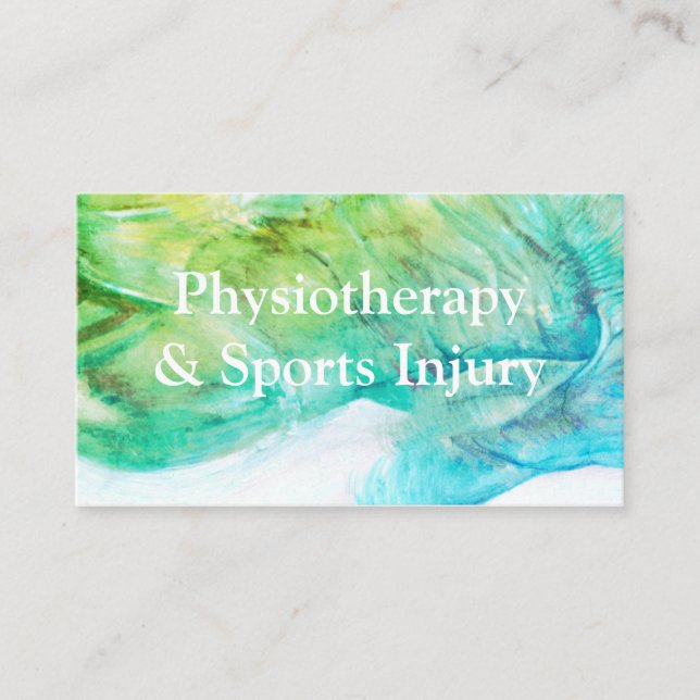 Physiotherapy and Sports Injury Business Card (Front)