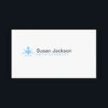 Physiotherapy Business Card<br><div class="desc">A modern business card with a stylised logo of the head and shoulders of a person symbolising the treatment of the body,  suitable for a physiotherapist,  sports injury clinic,  chiropractor,  osteopath,  massage therapy.</div>