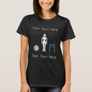 Physiotherapy Custom Female 8Bits Style T-Shirt
