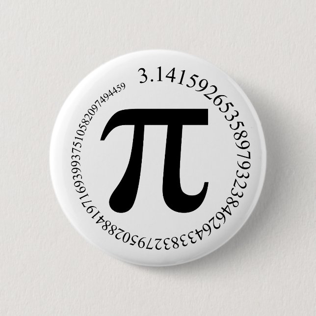 Pi (π) Day 6 Cm Round Badge (Front)