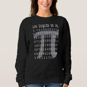 Pi 100 Digits Of Pi Symbol Math Science Funny Gee Sweatshirt