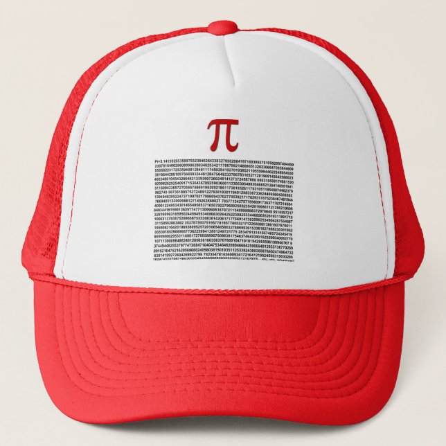 Pi = 3.141592653589 etc etc... whatever! trucker hat (Front)