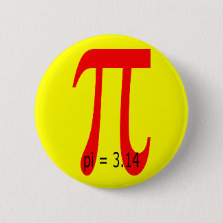 pi = 3,14159265 6 cm round badge