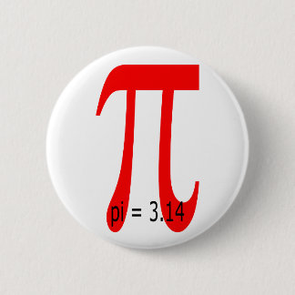 pi = 3,14159265 6 cm round badge
