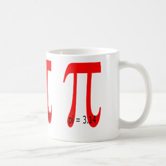 pi = 3,14159265 coffee mug