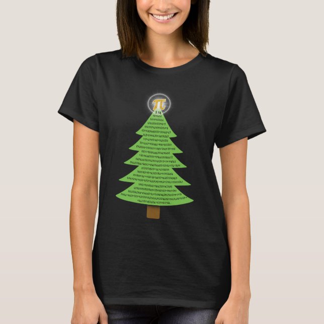 Pi 3.14 Christmas Tree Gift For Math Lovers Studen T-Shirt (Front)