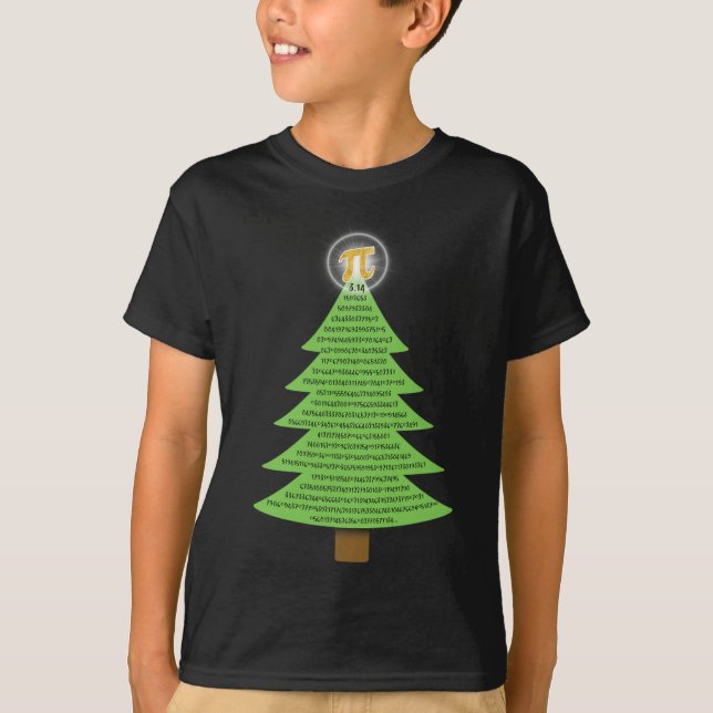 Pi 3.14 Christmas Tree Gift For Math Lovers Studen T-Shirt (Front)