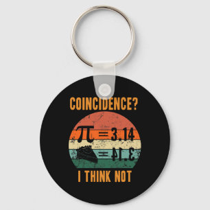 Pi 3.14 Equals Pie Coincidence I Think Not Vintage Key Ring