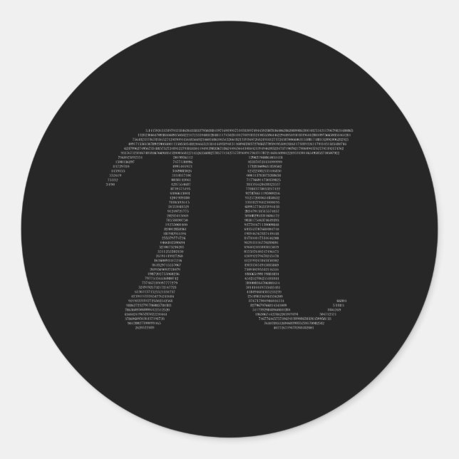 Pi 3.14 First Pi Happy Pi Day Math  Classic Round Sticker (Front)