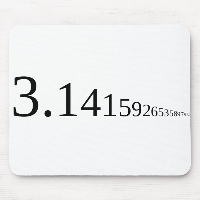 Pi - 3.14... mouse mat (Front)