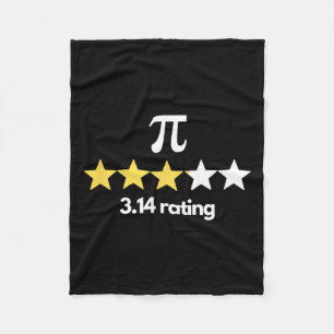 Pi 3.14 Star Rating Funny Pi Humour Pi Day Novelty Fleece Blanket