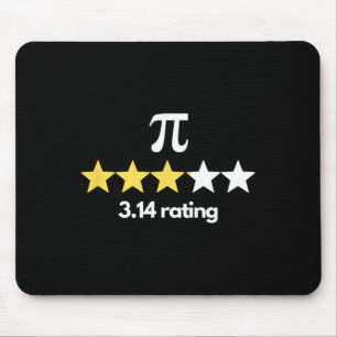 Pi 3.14 Star Rating Funny Pi Humour Pi Day Novelty Mouse Mat