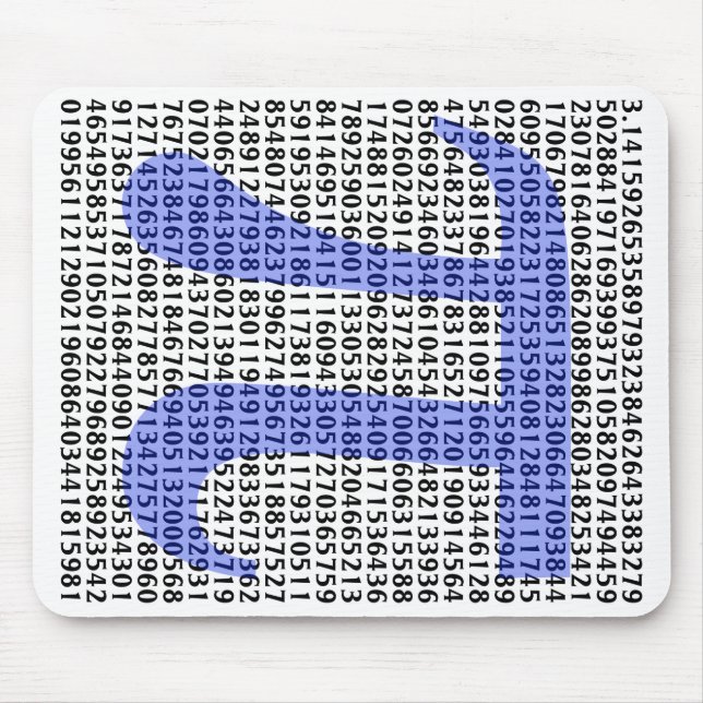 Pi 3.14 to Hundred of Digits Mouse Mat (Front)