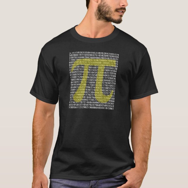 Pi 3.14 to Hundred of Digits T-Shirt (Front)