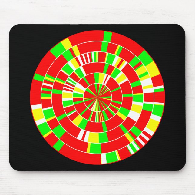 Pi Abstract 02 - On Black Mouse Mat (Front)