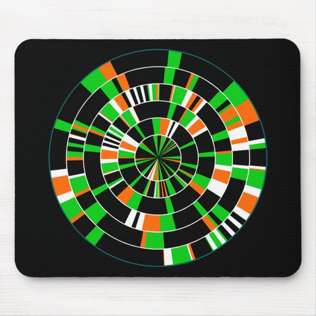 Pi Abstract 06 - On Black Mouse Mat (Front)