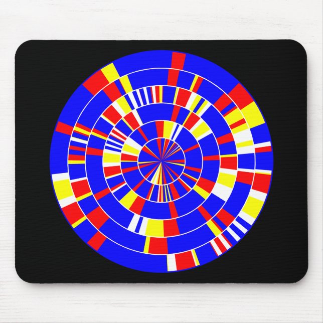 Pi Abstract 08 - On Black Mouse Mat (Front)