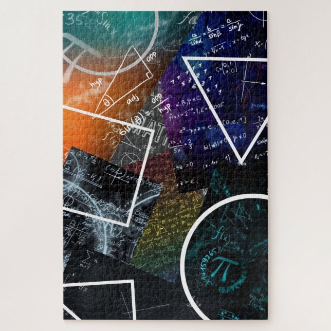 Pi Abstract: Mathematical Art Puzzle (Vertical)