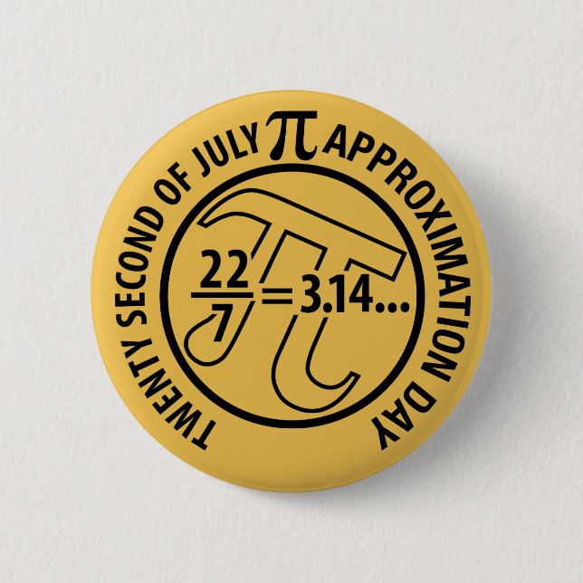 Pi Approximation Day 6 Cm Round Badge (Front)