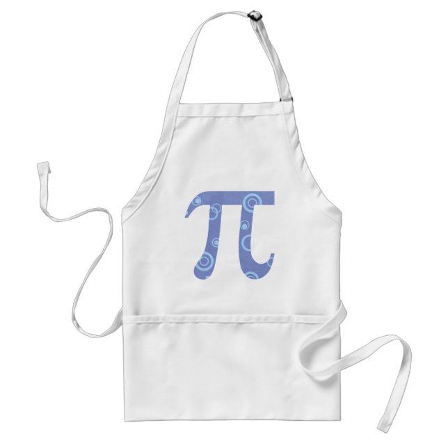 Pi Apron Blue on White Circle Design (Front)