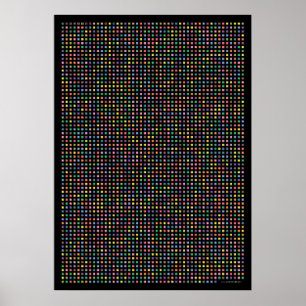 Pi art - Pi to the 3,141th decimal place Poster