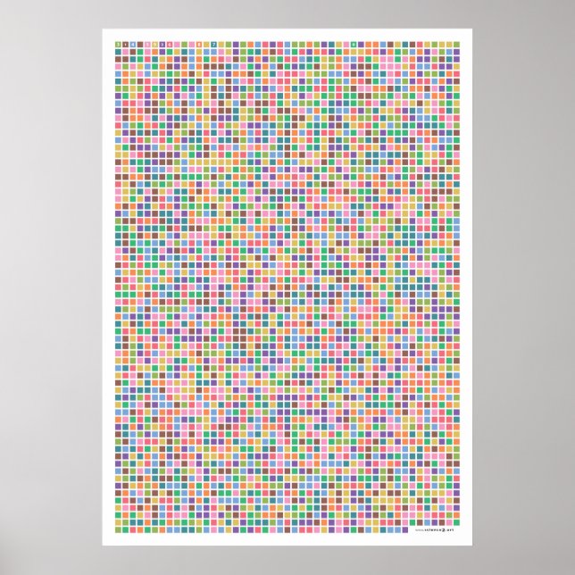 Pi art - Pi to the 3,141th decimal place Poster (Front)