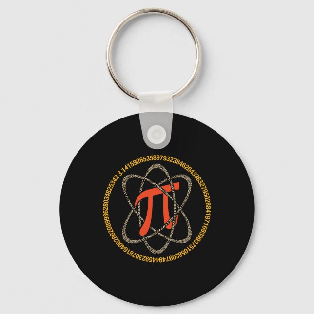 Pi Atom - Pi Day And Math Lover Gift  Key Ring (Front)