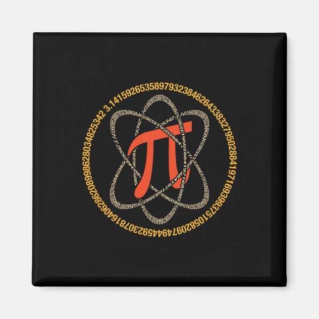 Pi Atom - Pi Day And Math Lover Gift  Magnet (Front)